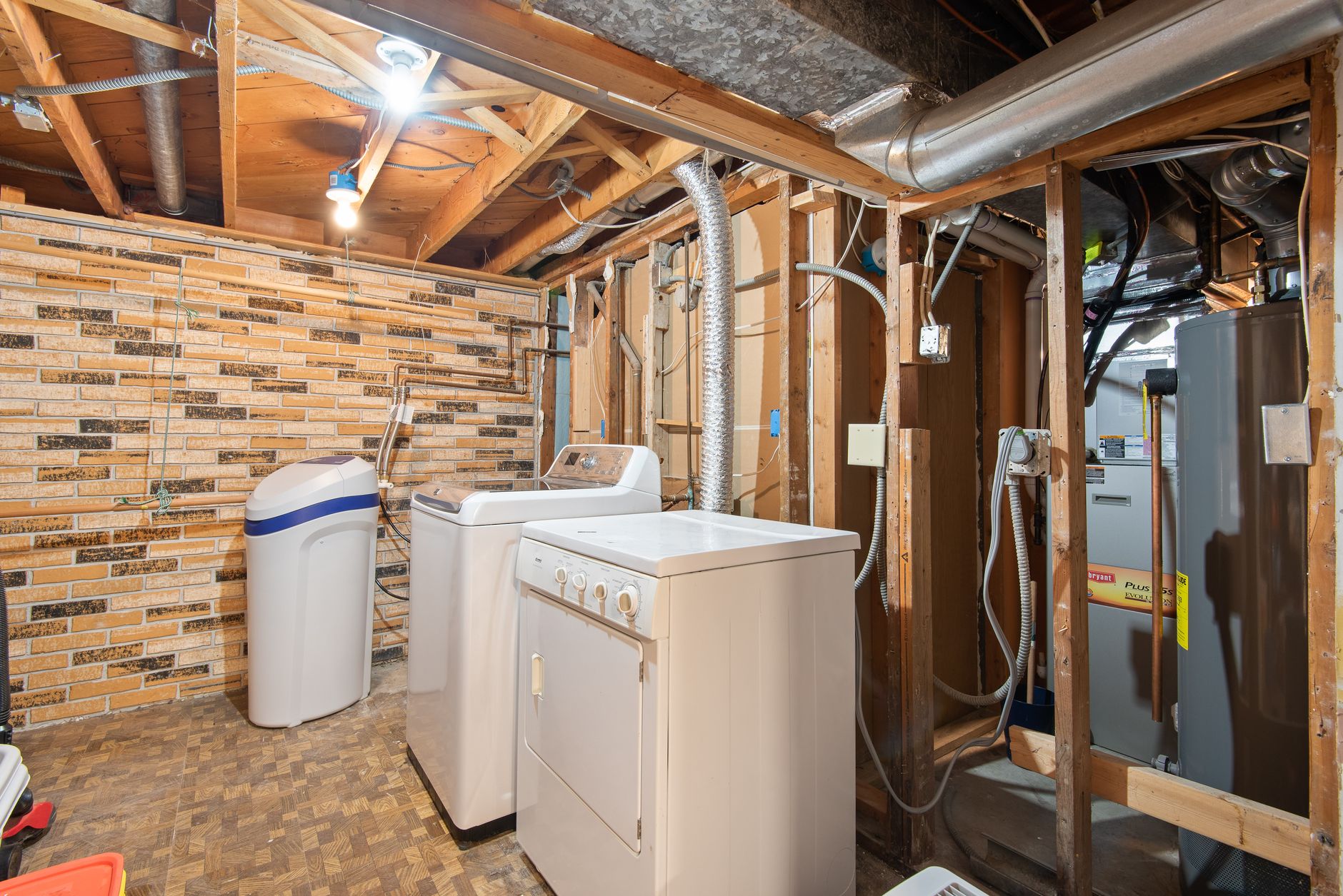 tankless water heater mounted in home